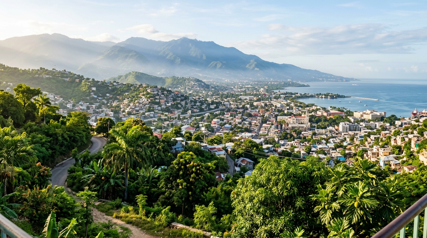 Vue du campus et de Port-au-Prince